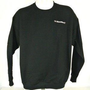 BLACKBERRY VIntage Tech Black Sweatshirt Employee Uniform Shirt Size L NWT